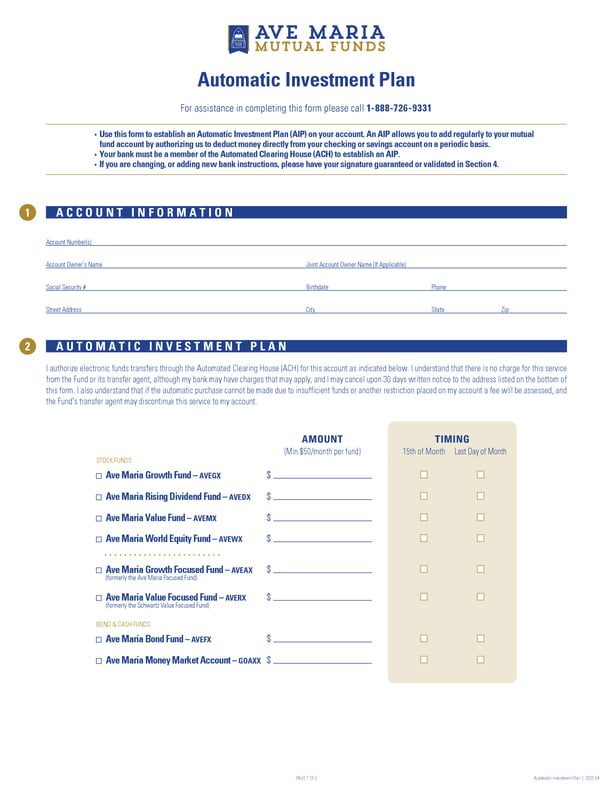 Automatic Invest Plan