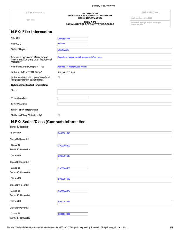 AMMF Proxy Voting Record